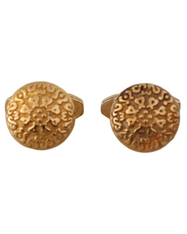 Dolce & Gabbana Men's Gold Plated Brass Round Pin Cufflinks - One Size